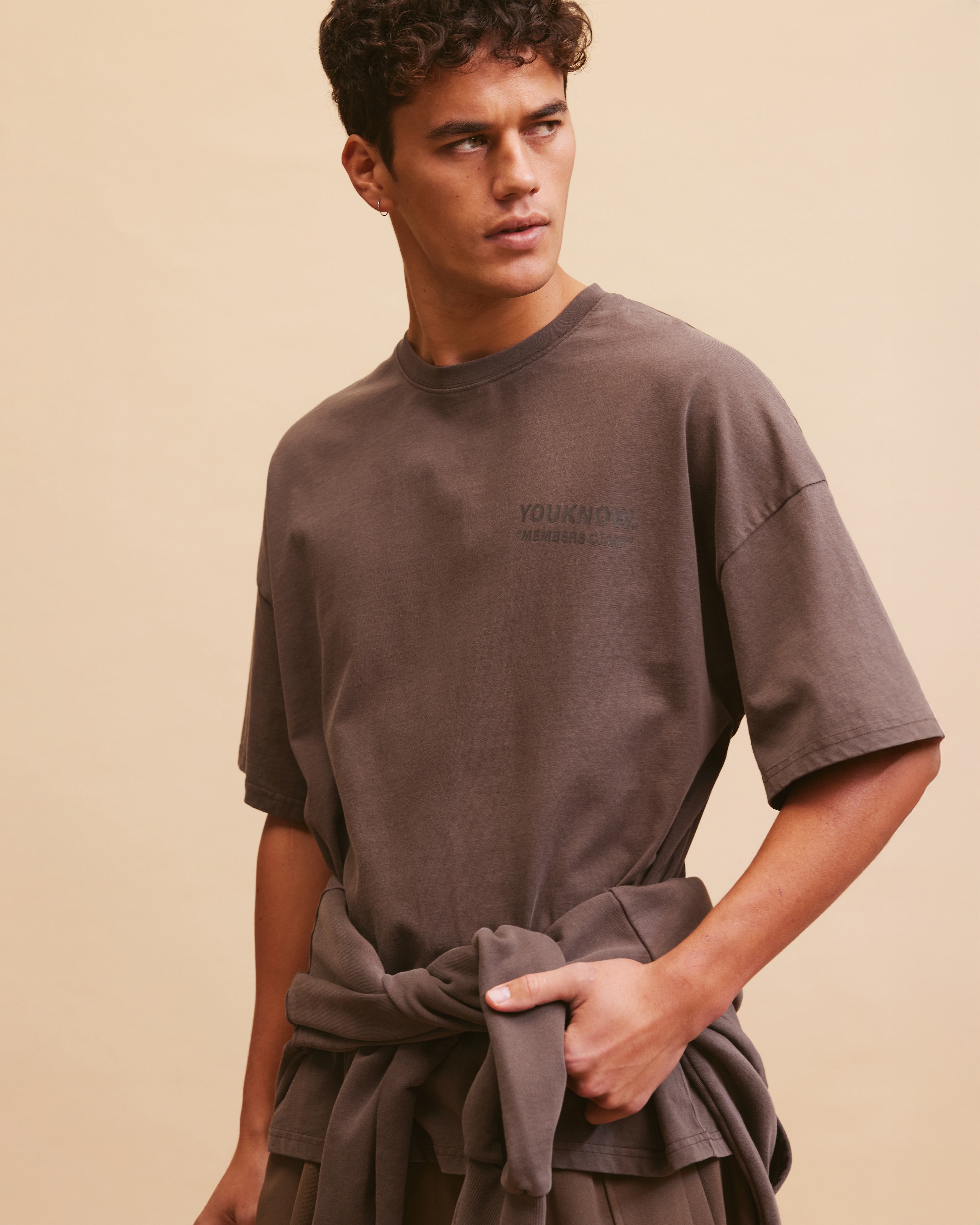 Members Club Tee | Washed Brown