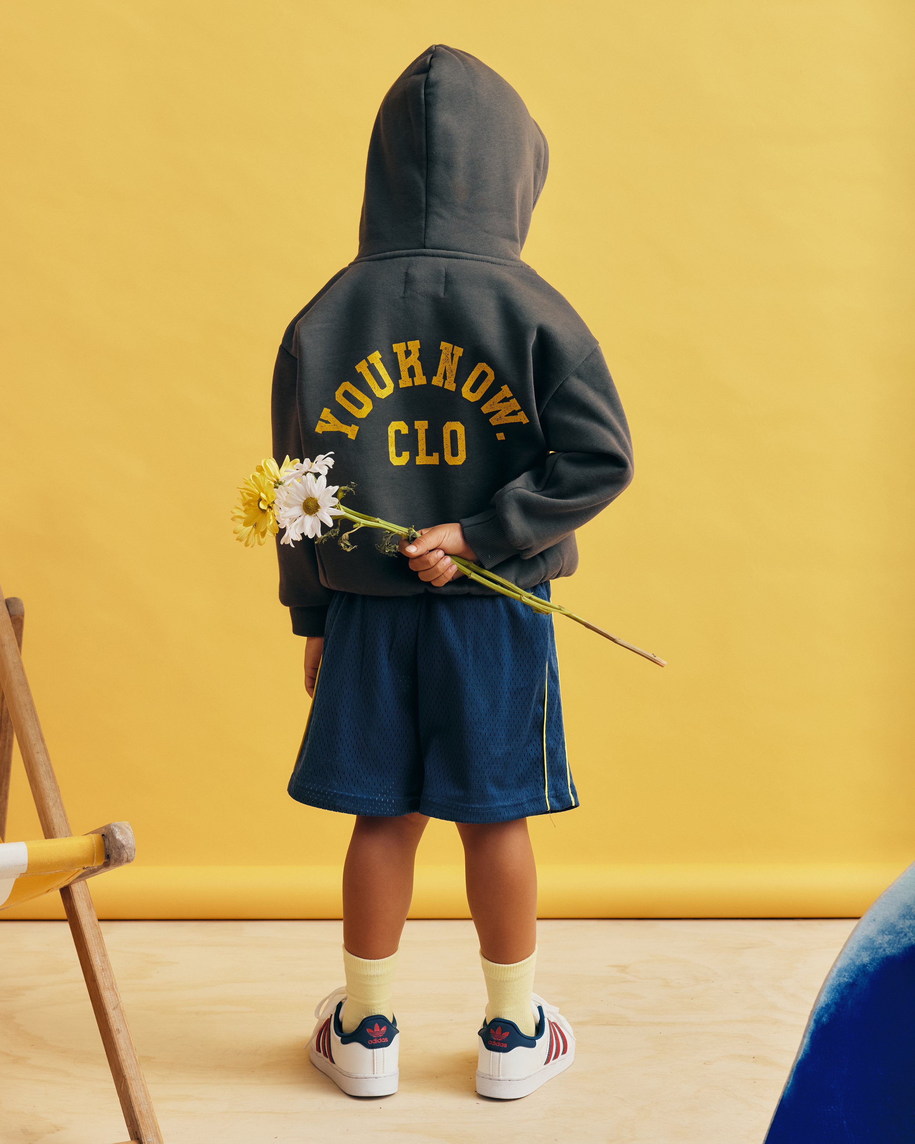 Kids Half Time Hoodie | Charcoal