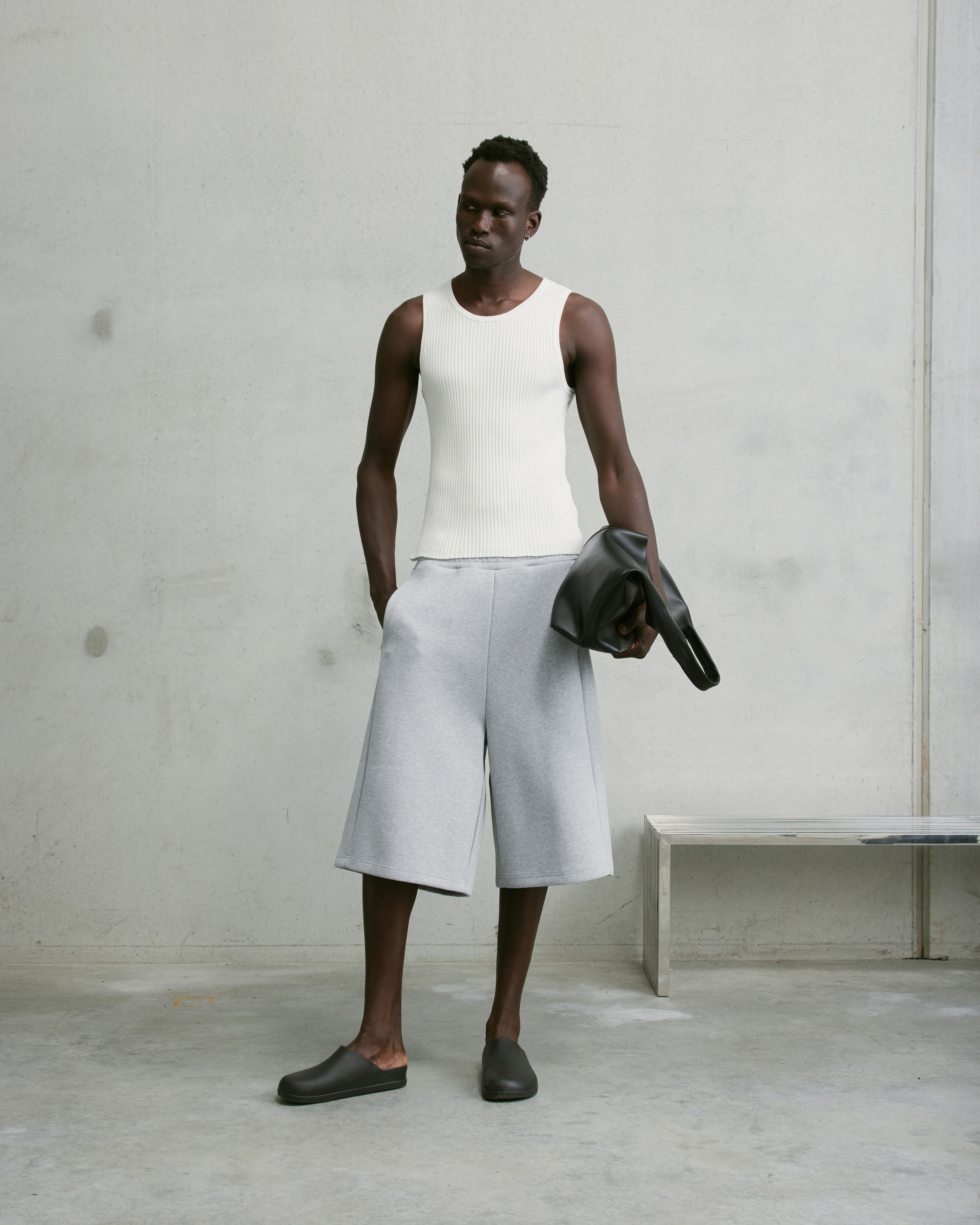 Nothing Knit Rib Tank | Cloud White