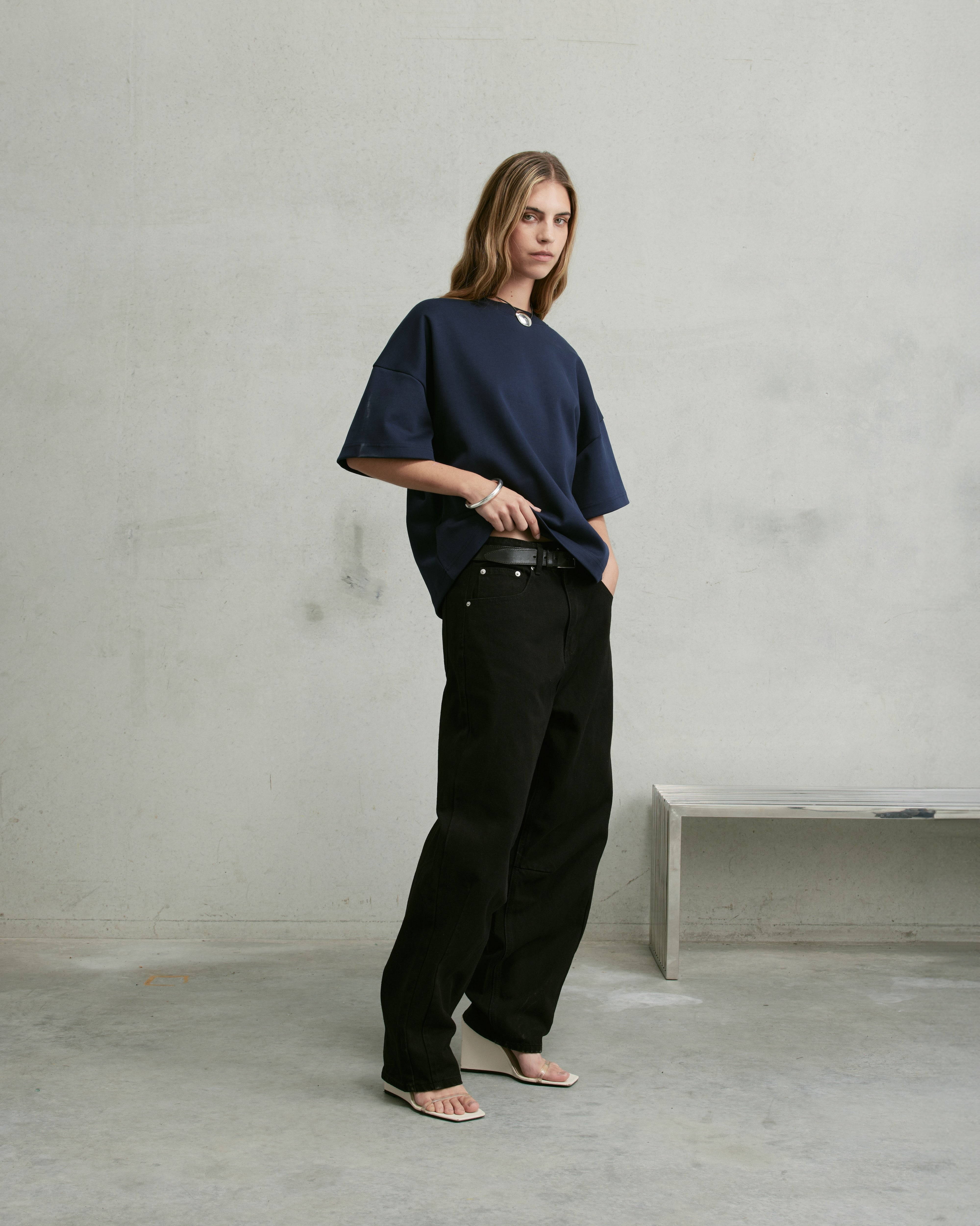 Nothing Heavyweight Tee | Deep Sea