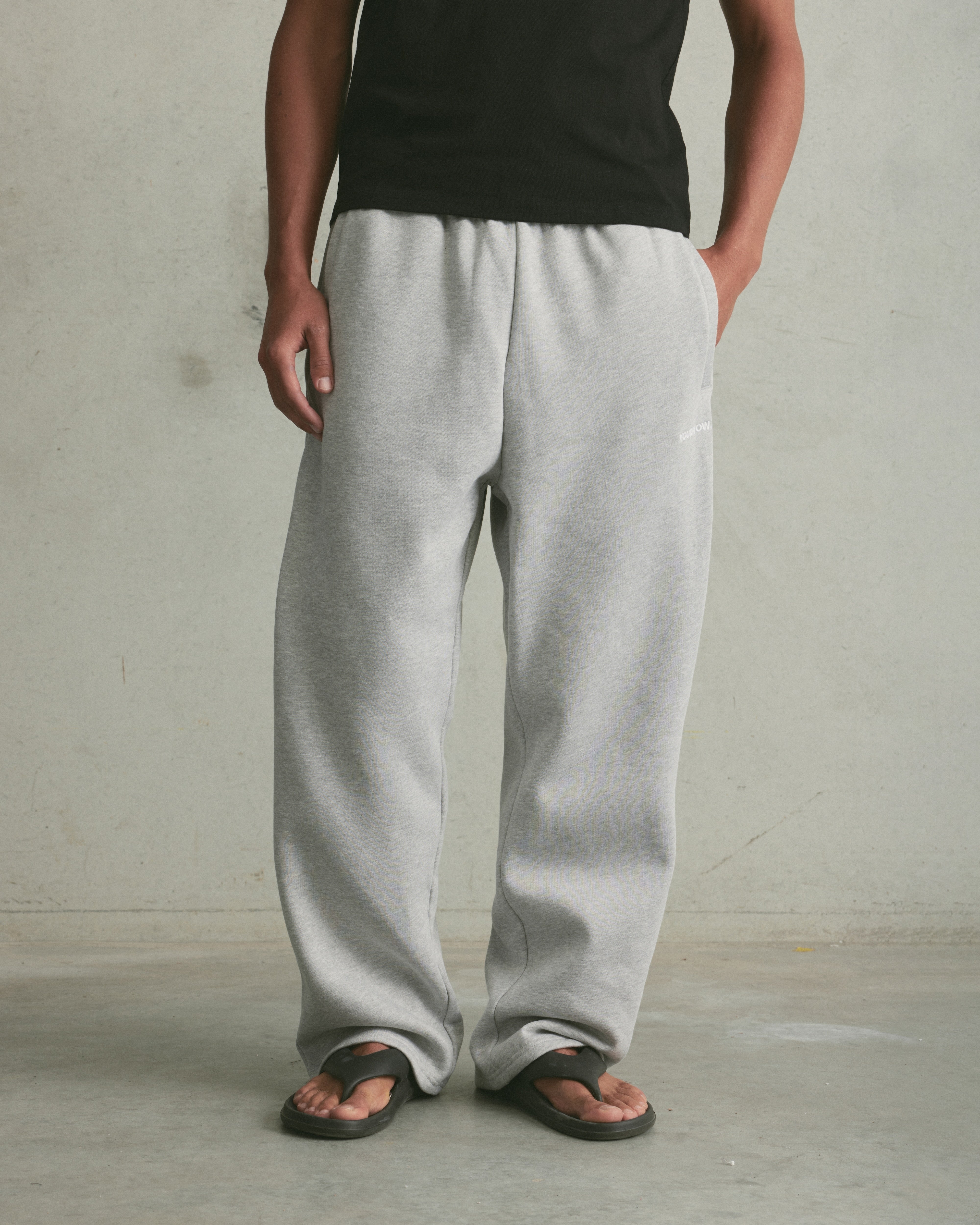 Core Wide Leg Sweatpants | Heather Grey