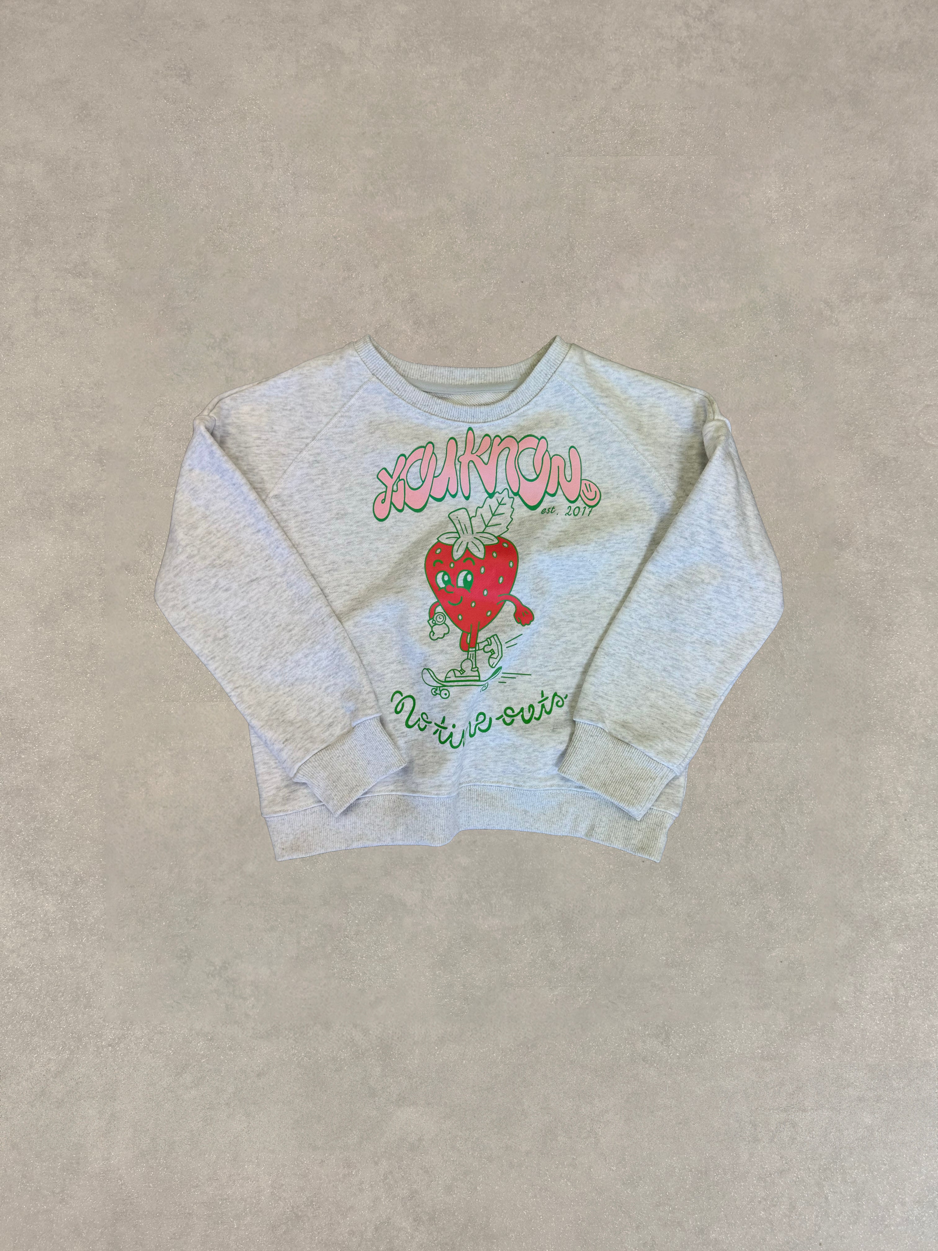 Kids Strawberry Crew Sample | Grey