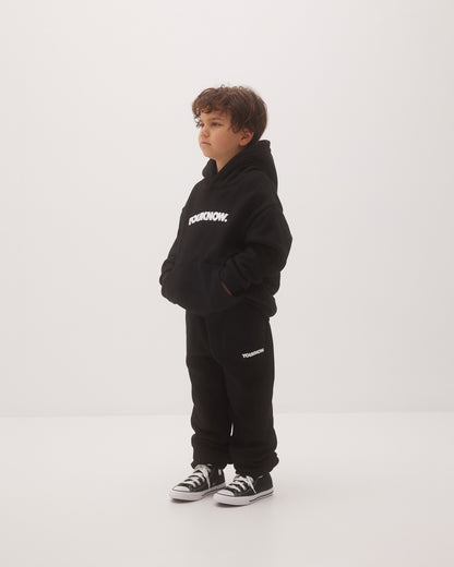 KIDS BLOCK HOODIE | Black