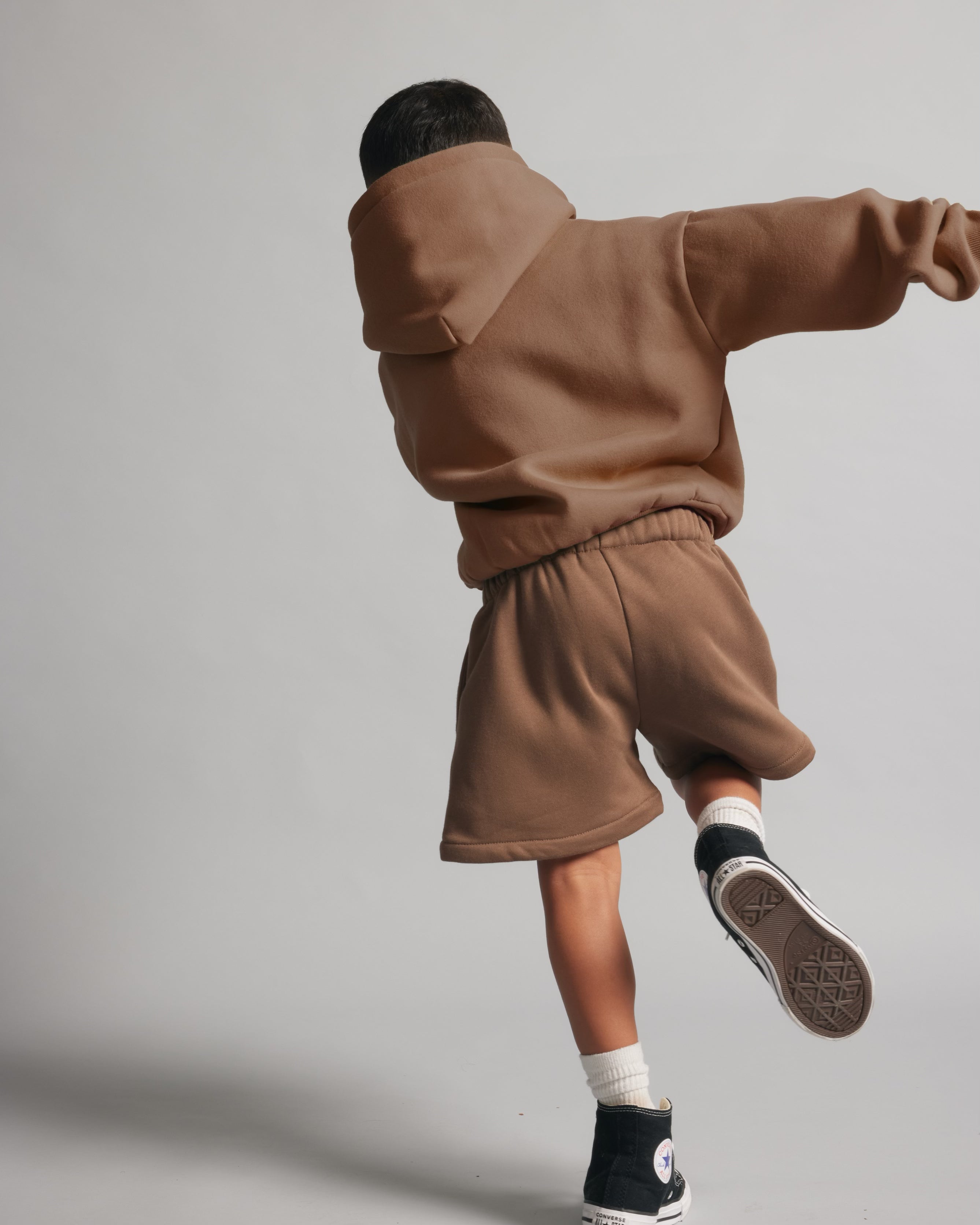 Kids Core Box Hoodie | Latte