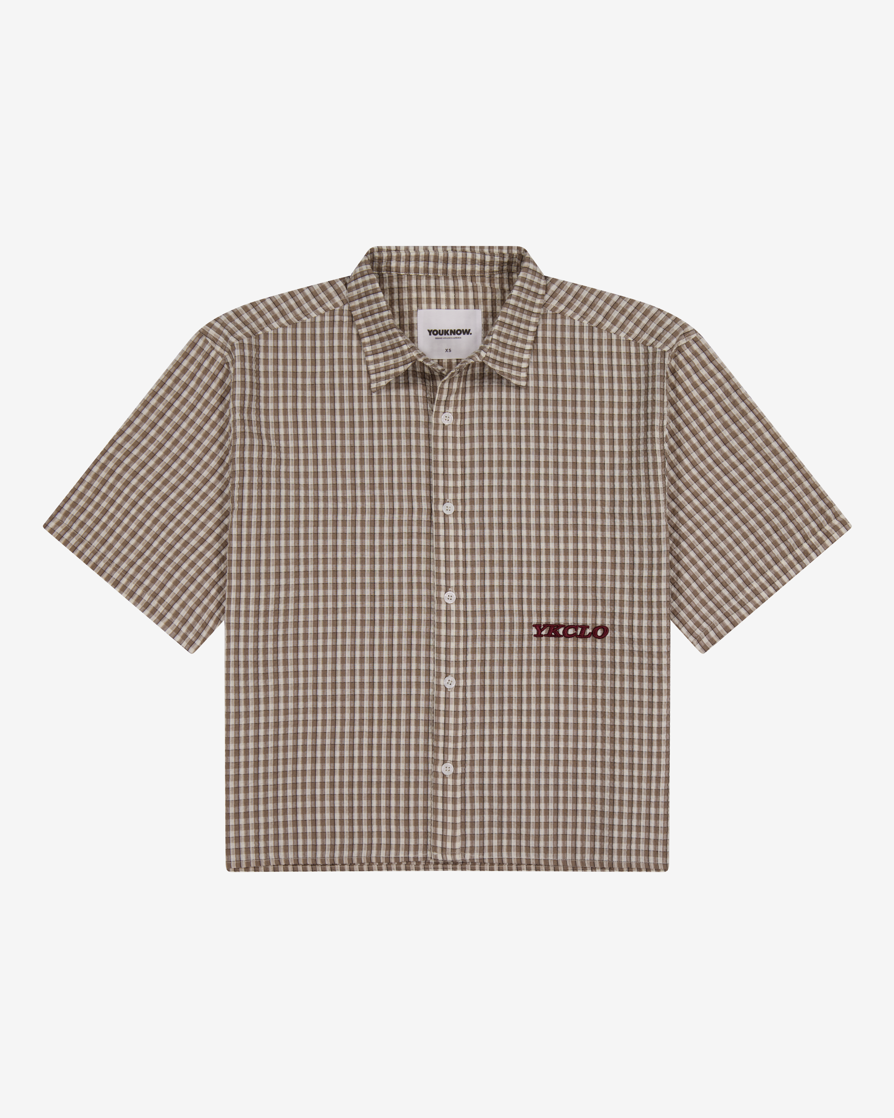 YKClo Box Shirt | Brown Check