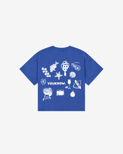 Kids Kiwi Summer Tee | Washed Blue