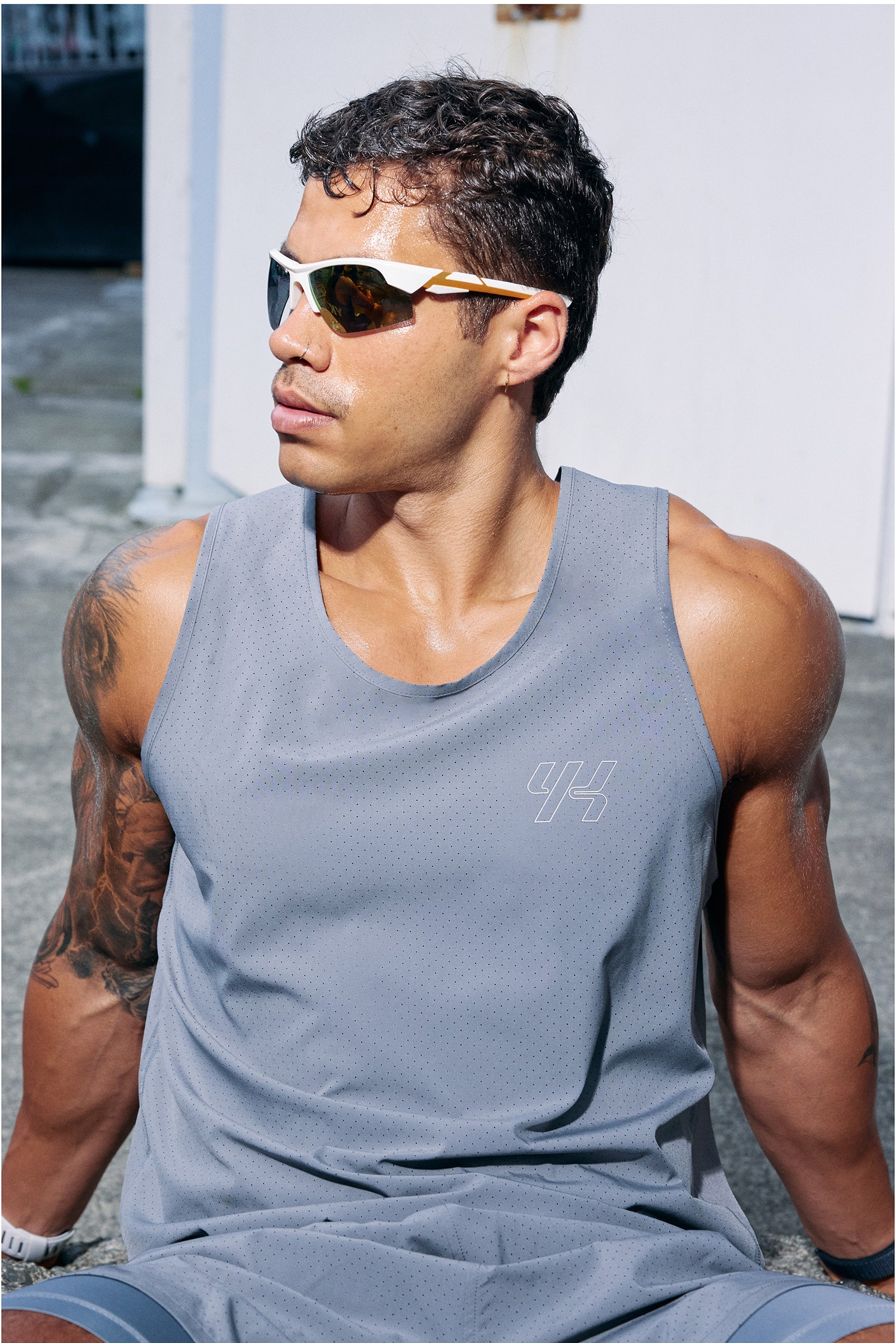 YK Move Motion Running Singlet | Grey