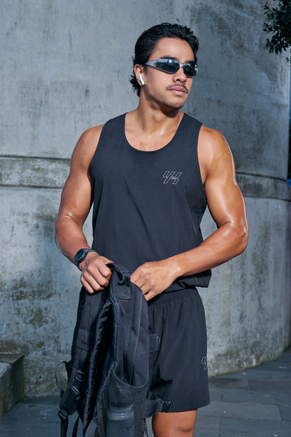 YK Move Motion Running Singlet | Black