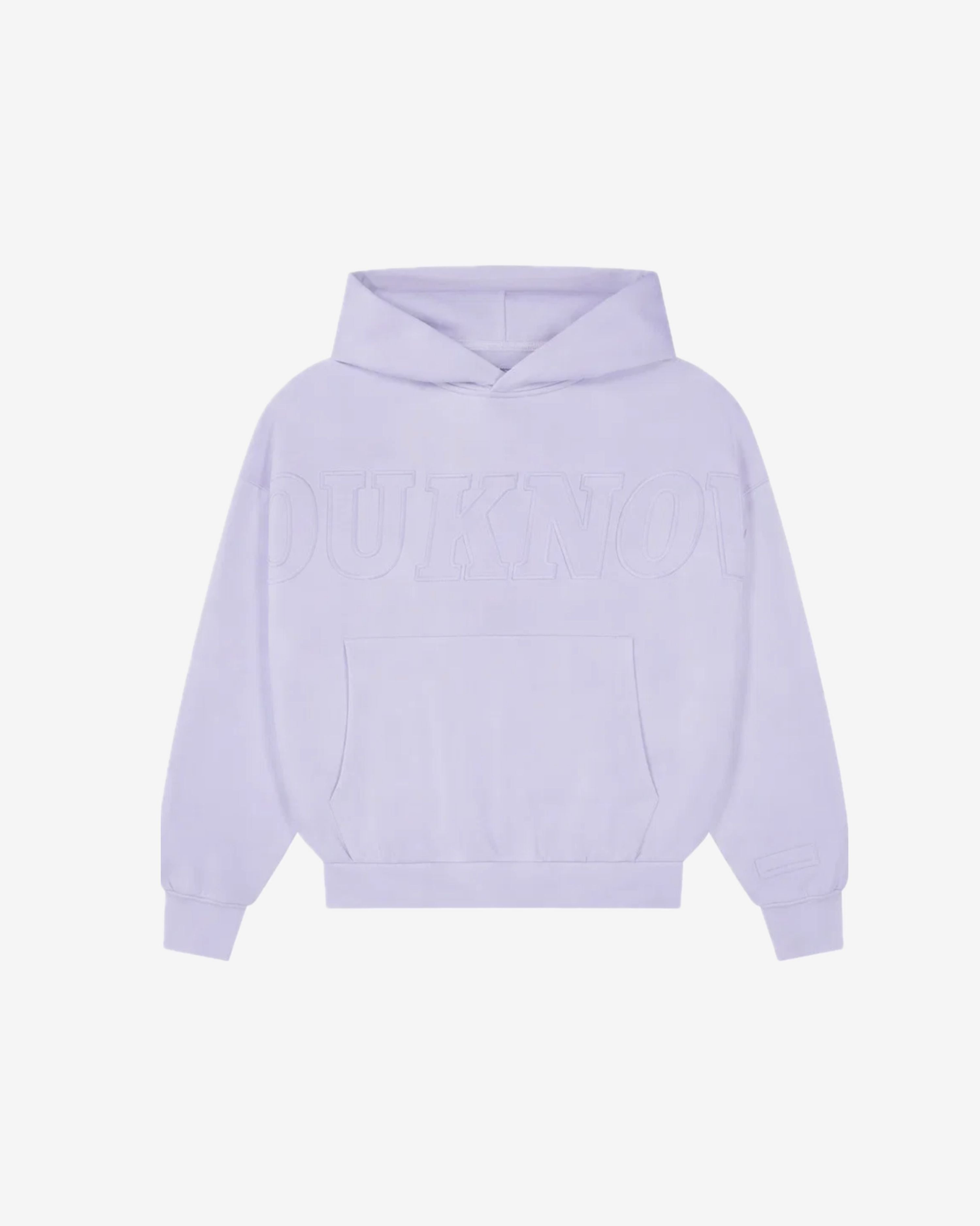 Distressed Applique Hoodie | Washed Lavender