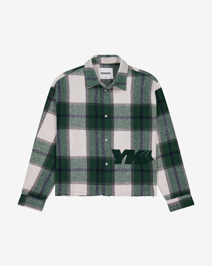 Flannel Overshirt | Green Plaid