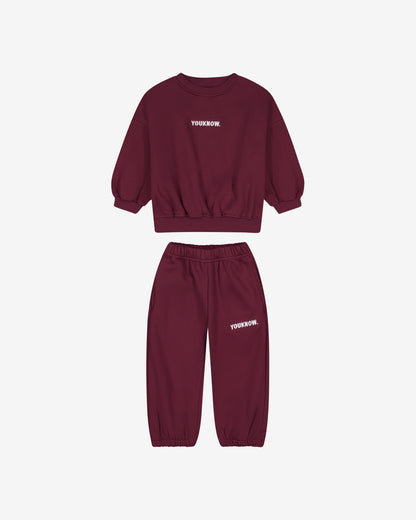 Kids Plush Set | Burgundy