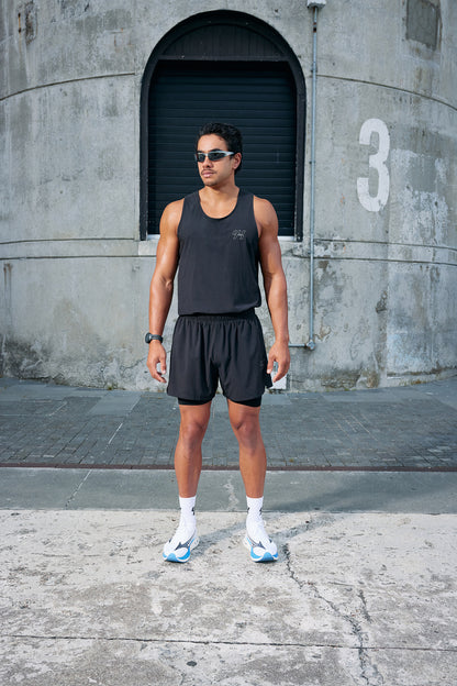 YK Move Motion Running Singlet | Black