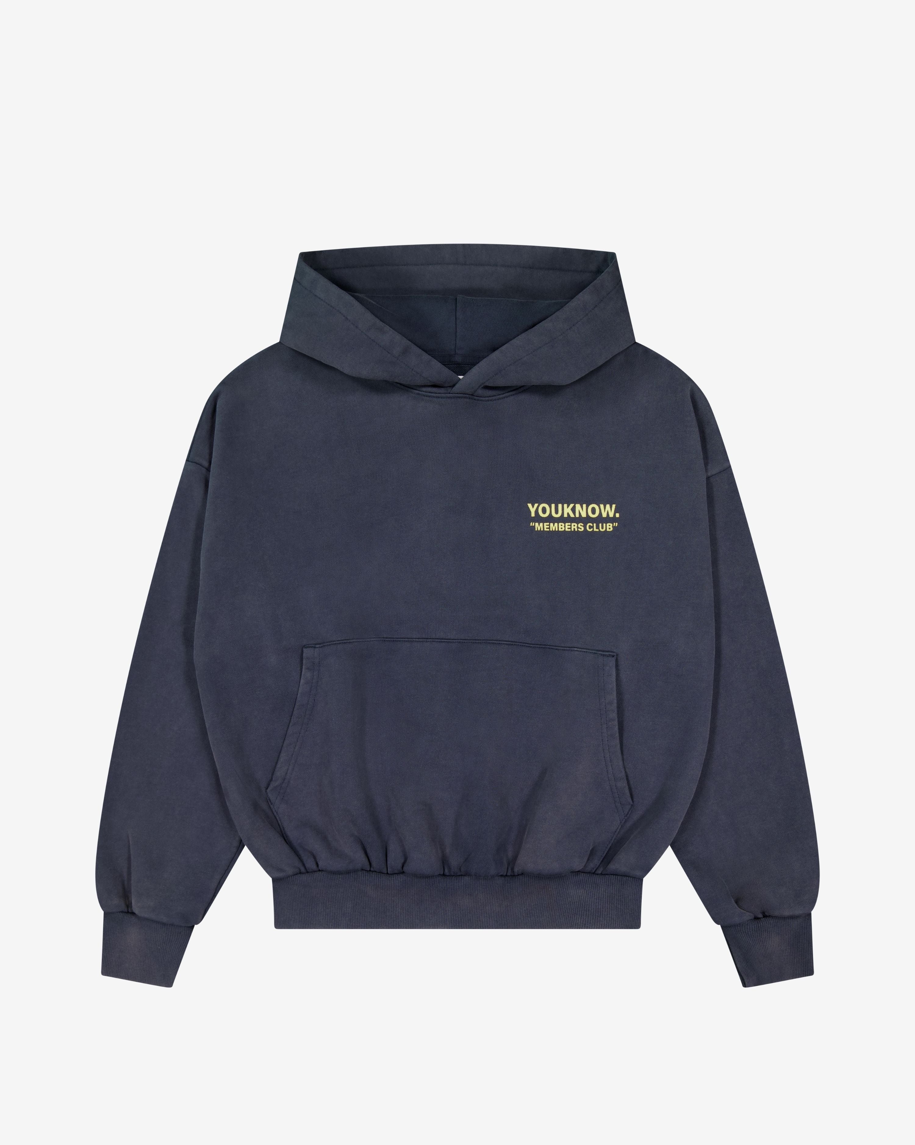 Members Club Hoodie | Washed Navy