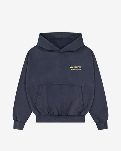 Members Club Hoodie | Washed Navy
