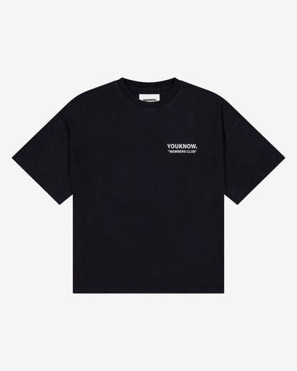 Members Club Tee | Washed Black