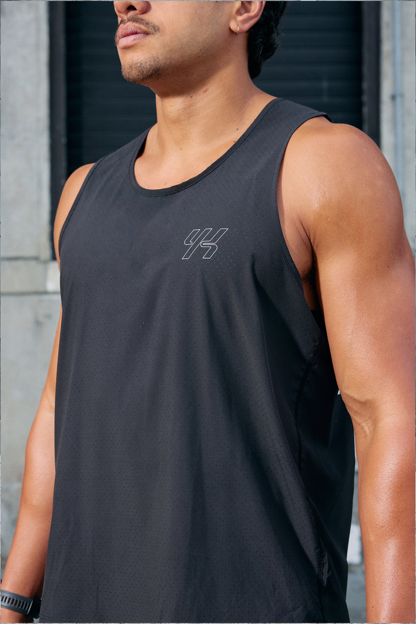 YK Move Motion Running Singlet | Black