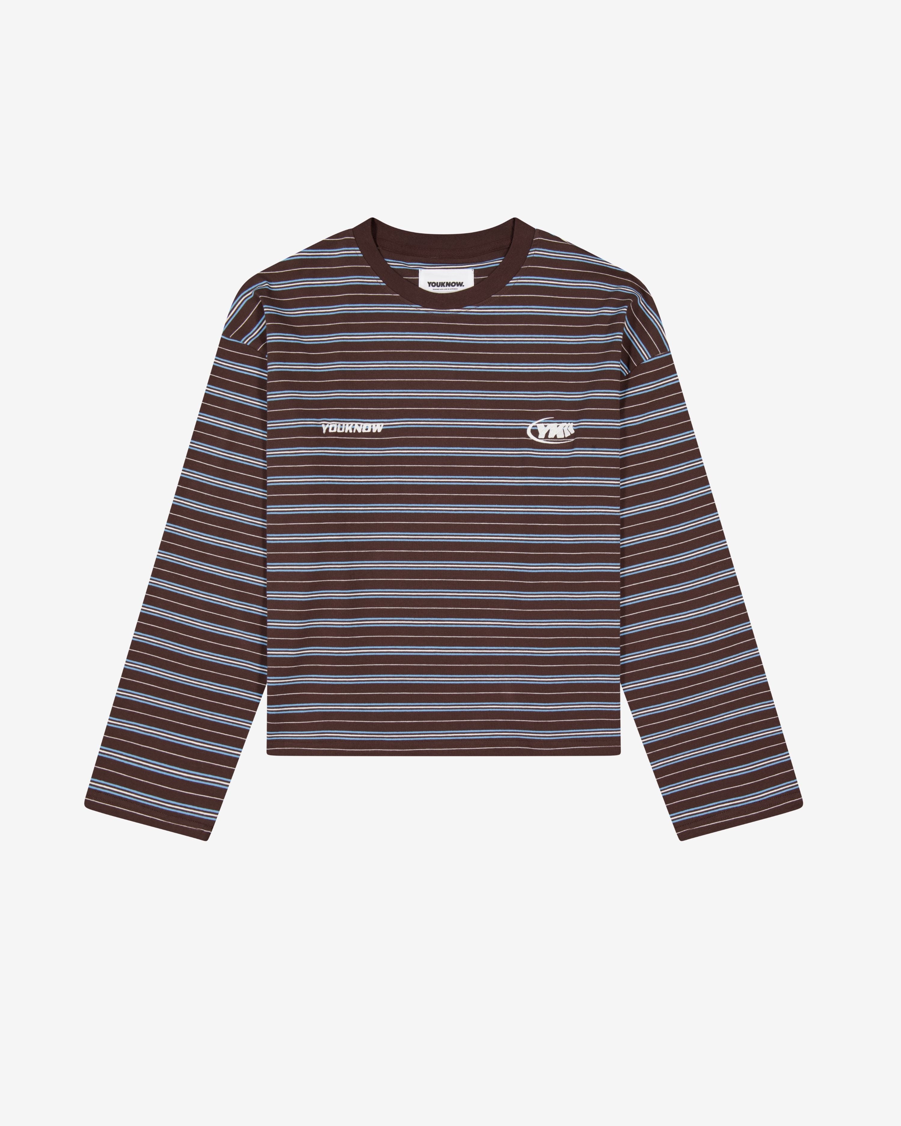 Striped Boxy Longsleeve | Brown Stripe