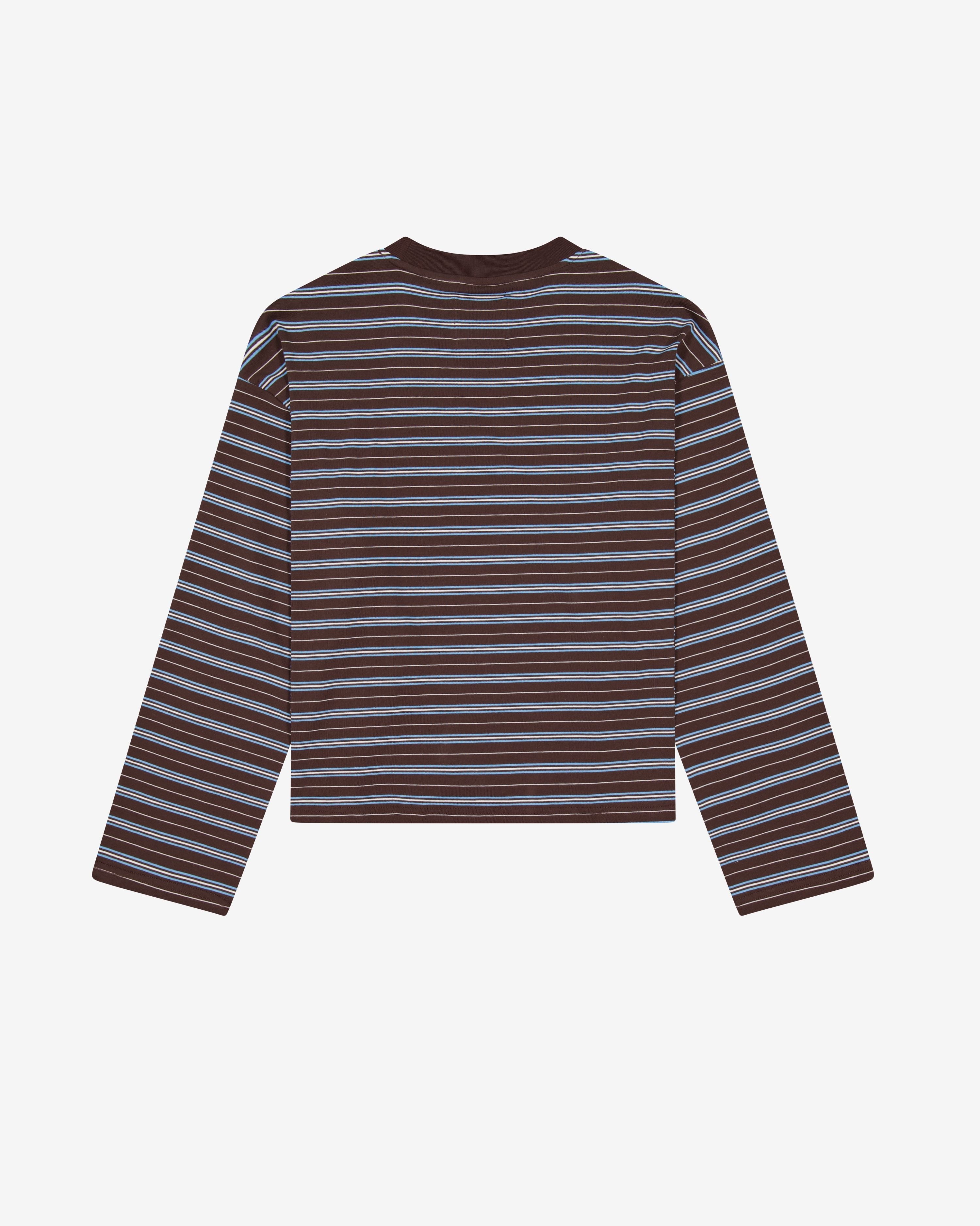 Striped Boxy Longsleeve | Brown Stripe