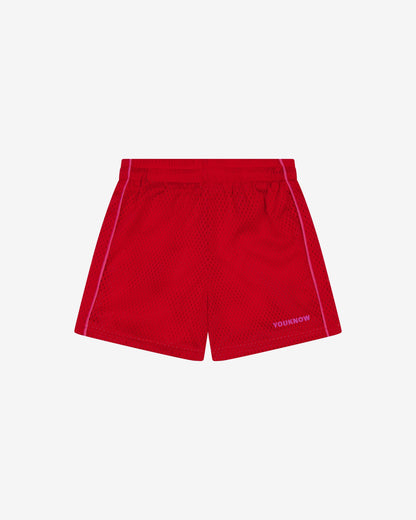 Kids Mesh Shorts | Red