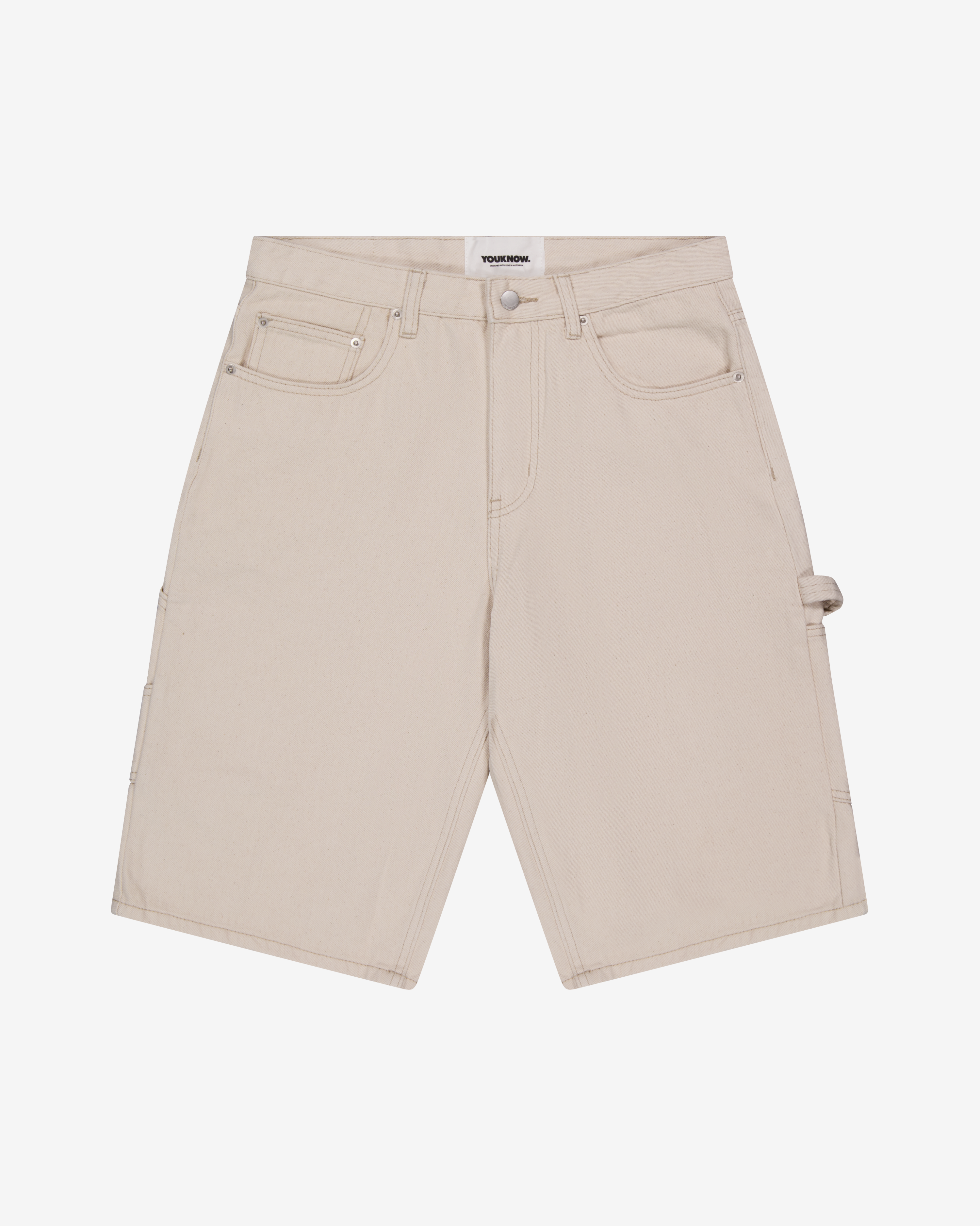 Denim Jorts | Ecru
