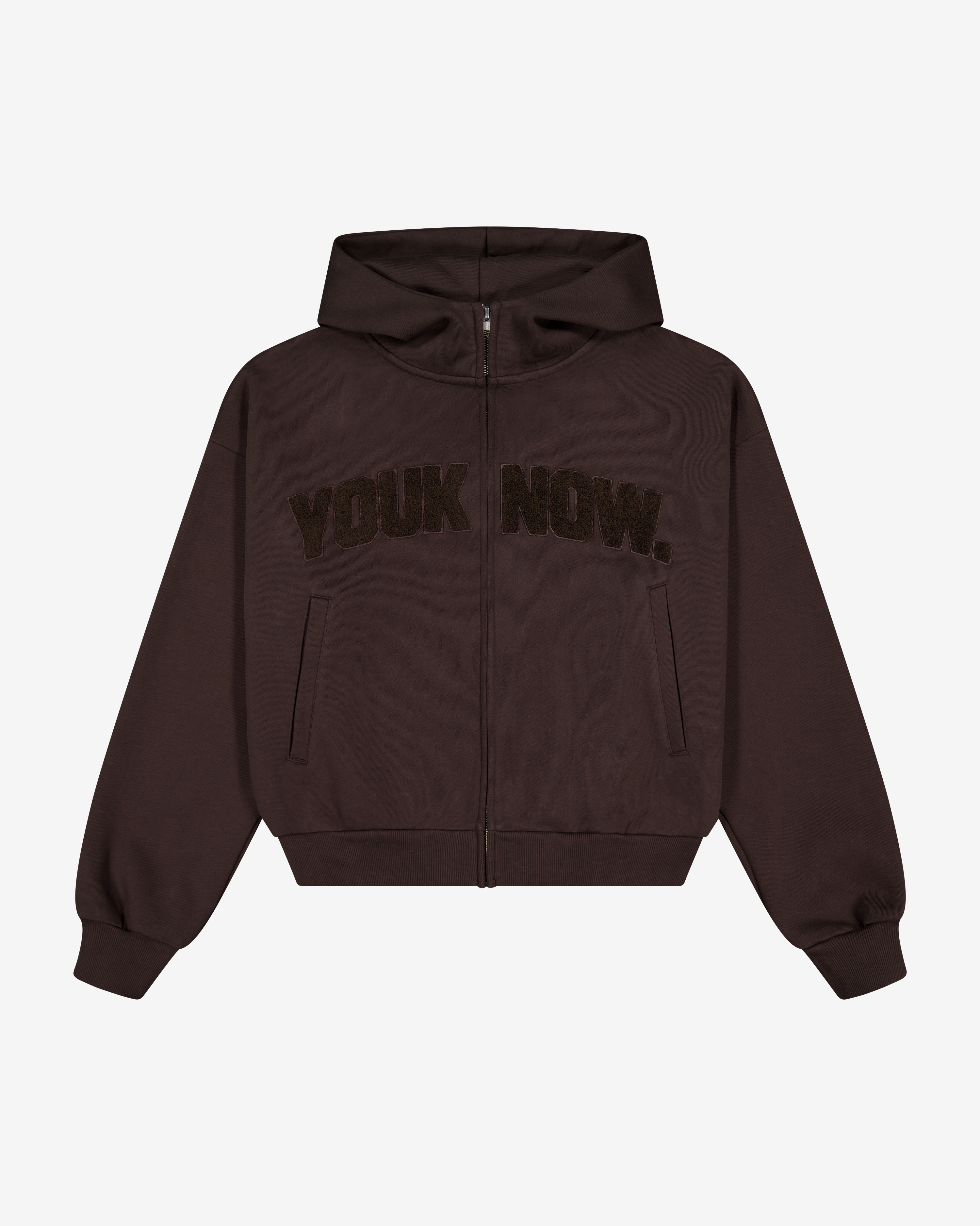 Chenille Zip Up | Chocolate