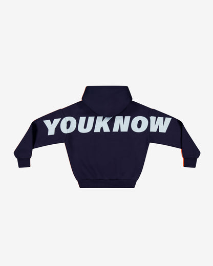 Kids Big Back Hoodie | Navy Ice