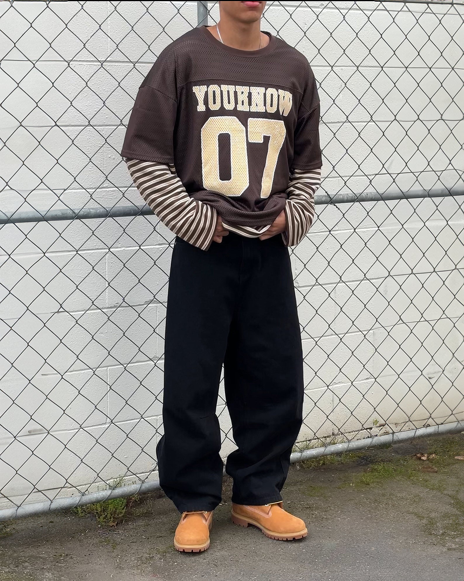 MESH JERSEY | Brown
