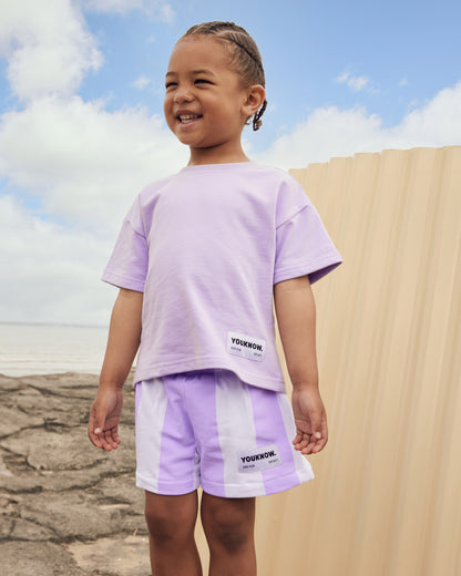 KIDS COTTON SET | Lavender Stripe