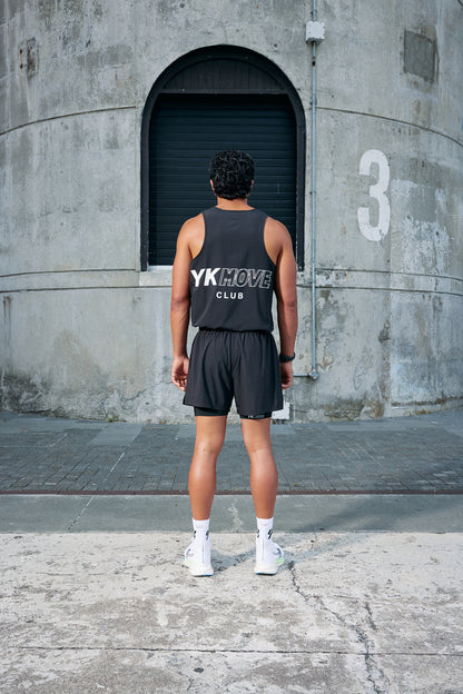 YK Move Motion Running Singlet | Black