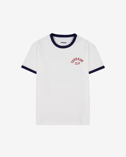 Shrunken Ringer Tee | White