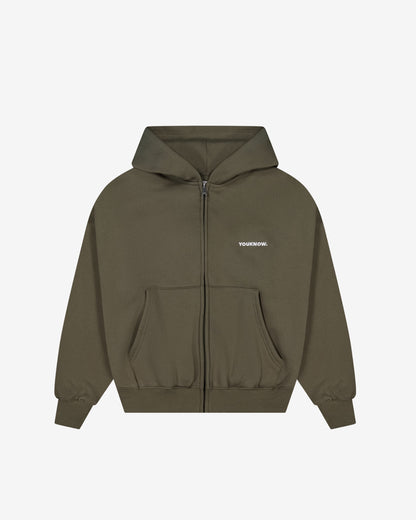 Core Zip Up Hoodie | Seaweed
