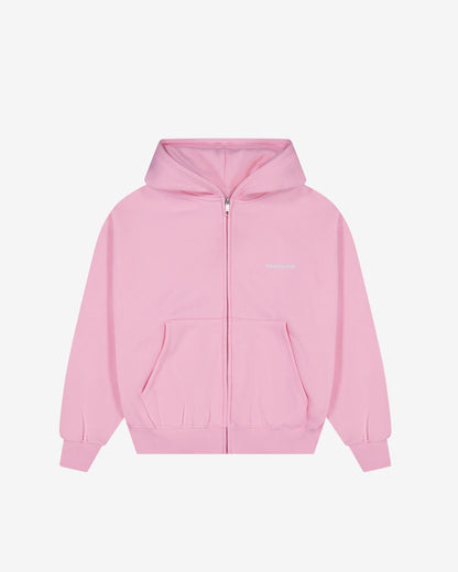 Core Zip Up Hoodie | Baby Pink