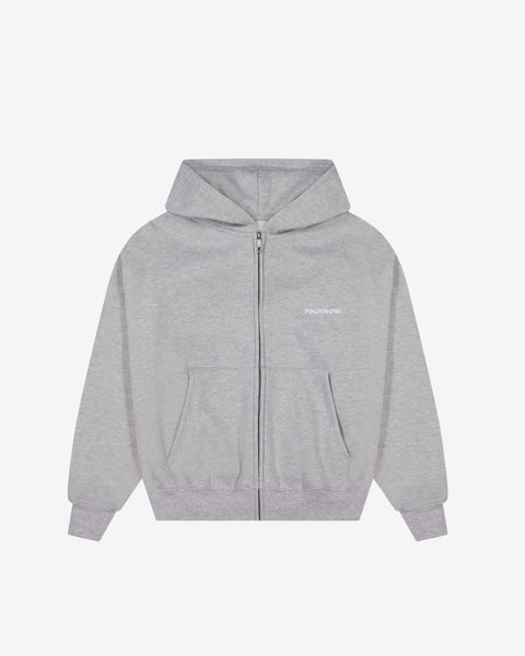 Core Zip Up Hoodie | Heather Grey – YOUKNOW. CLOTHING