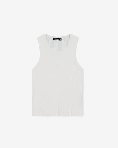 Nothing Knit Rib Tank | Cloud White