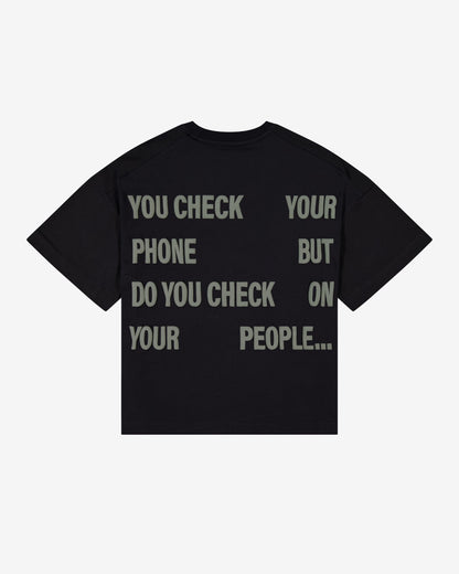 TMS Check On Your People Tee | Black