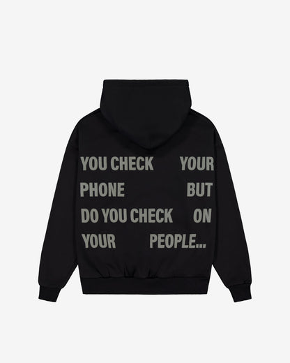 TMS Check On Your People Hoodie | Black