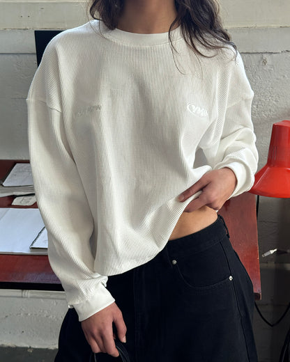 Waffle Longsleeve | White