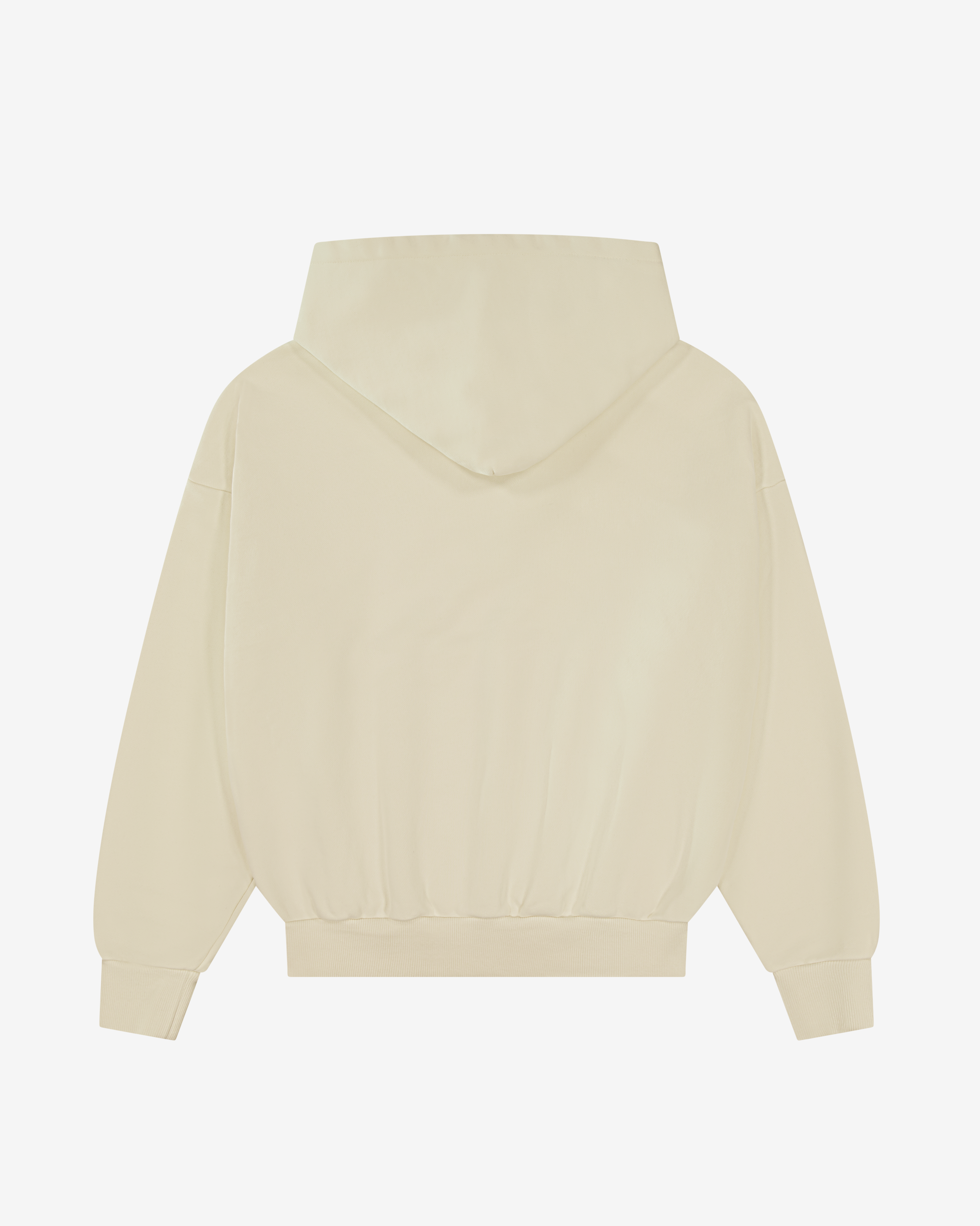 Distressed Applique Hoodie | Washed Cream