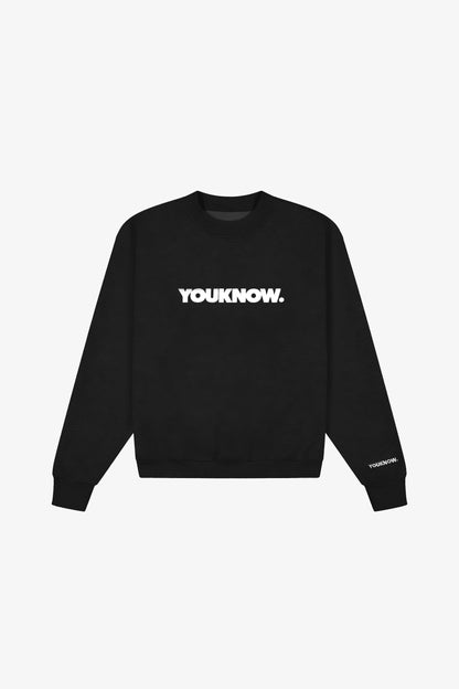 BLOCK CREWNECK | Black