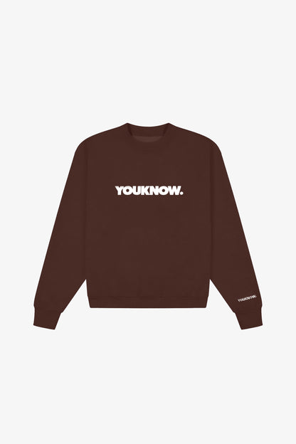 BLOCK CREWNECK | Brown