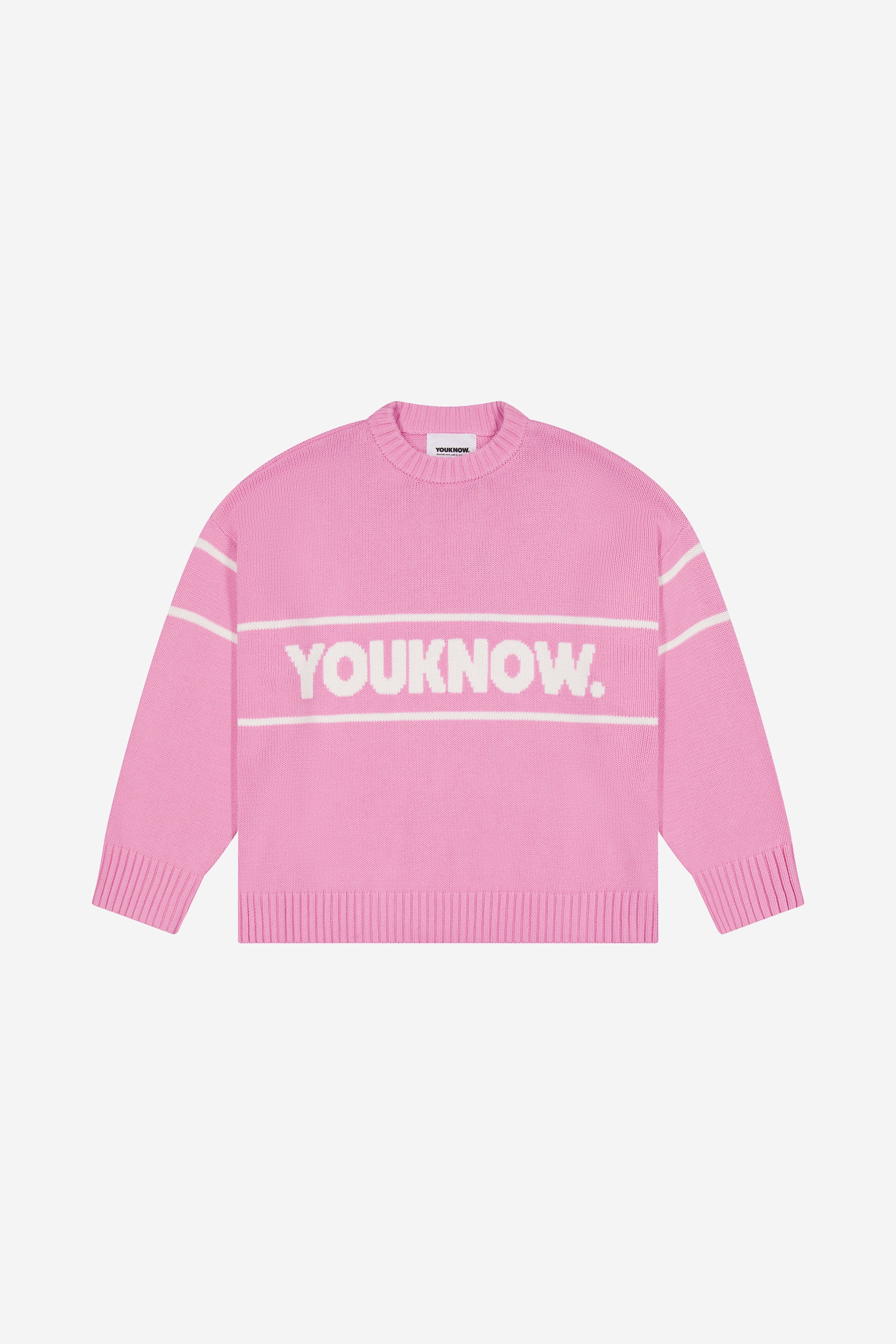 COTTON KNIT CREW | Pink