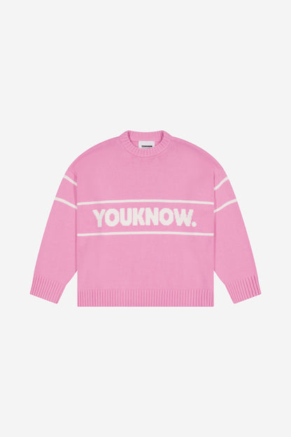 COTTON KNIT CREW | Pink