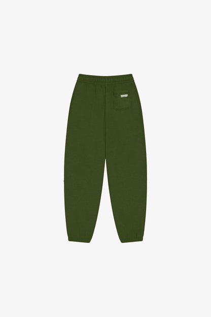 BLOCK CUFFED SWEATPANTS | Green