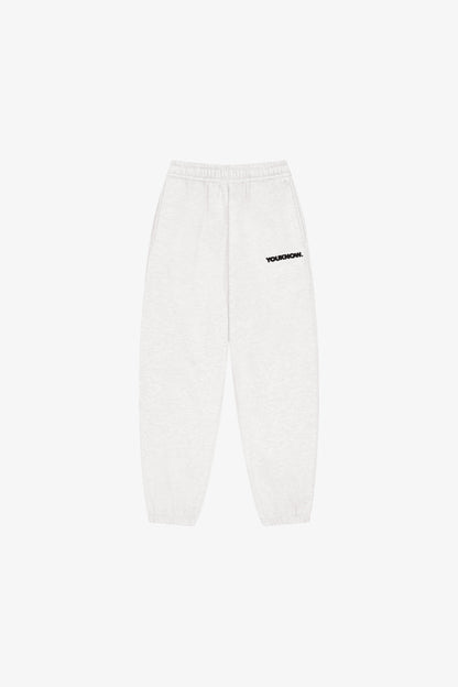 BLOCK CUFFED SWEATPANTS | White Marle