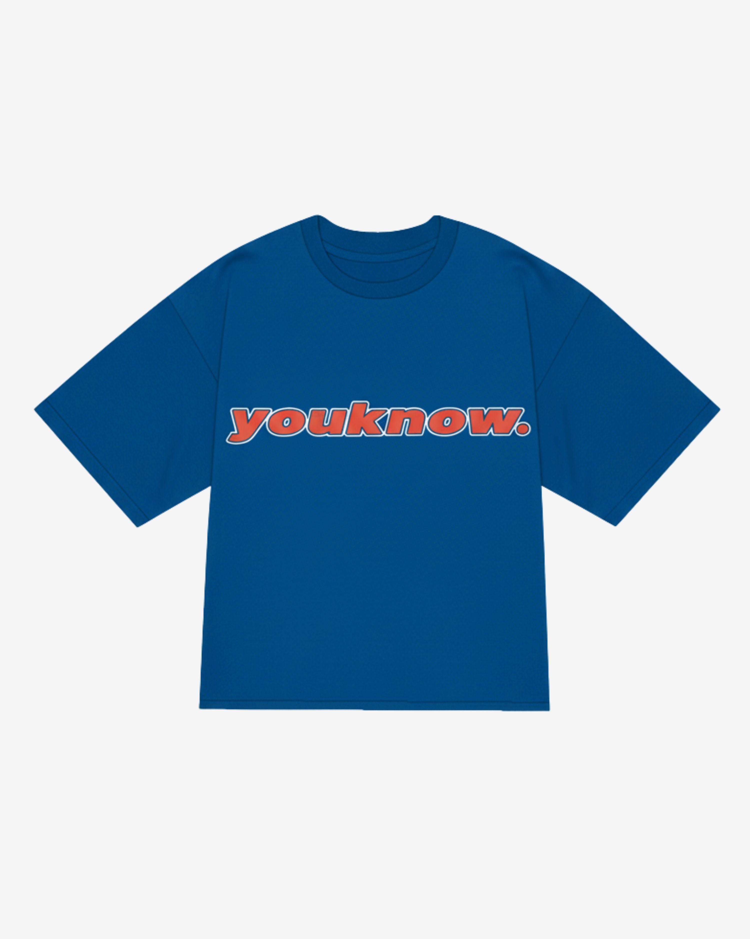 Puff Print Box Tee | Ocean Blue