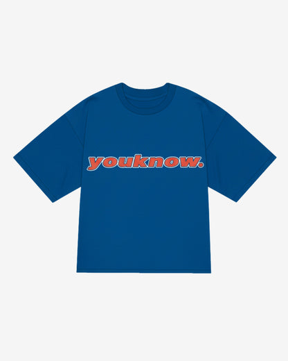 Puff Print Box Tee | Ocean Blue