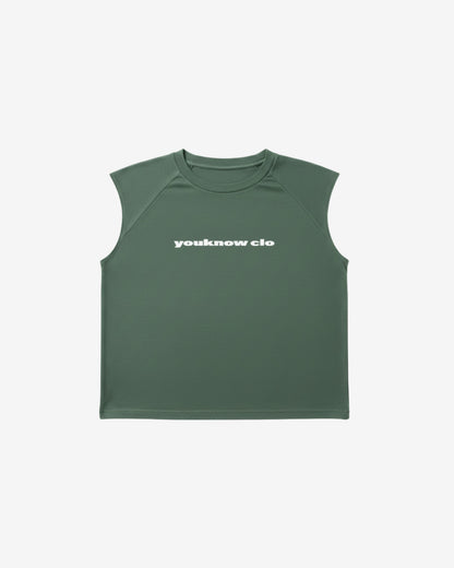 Oversized Raglan Tank | Washed Green
