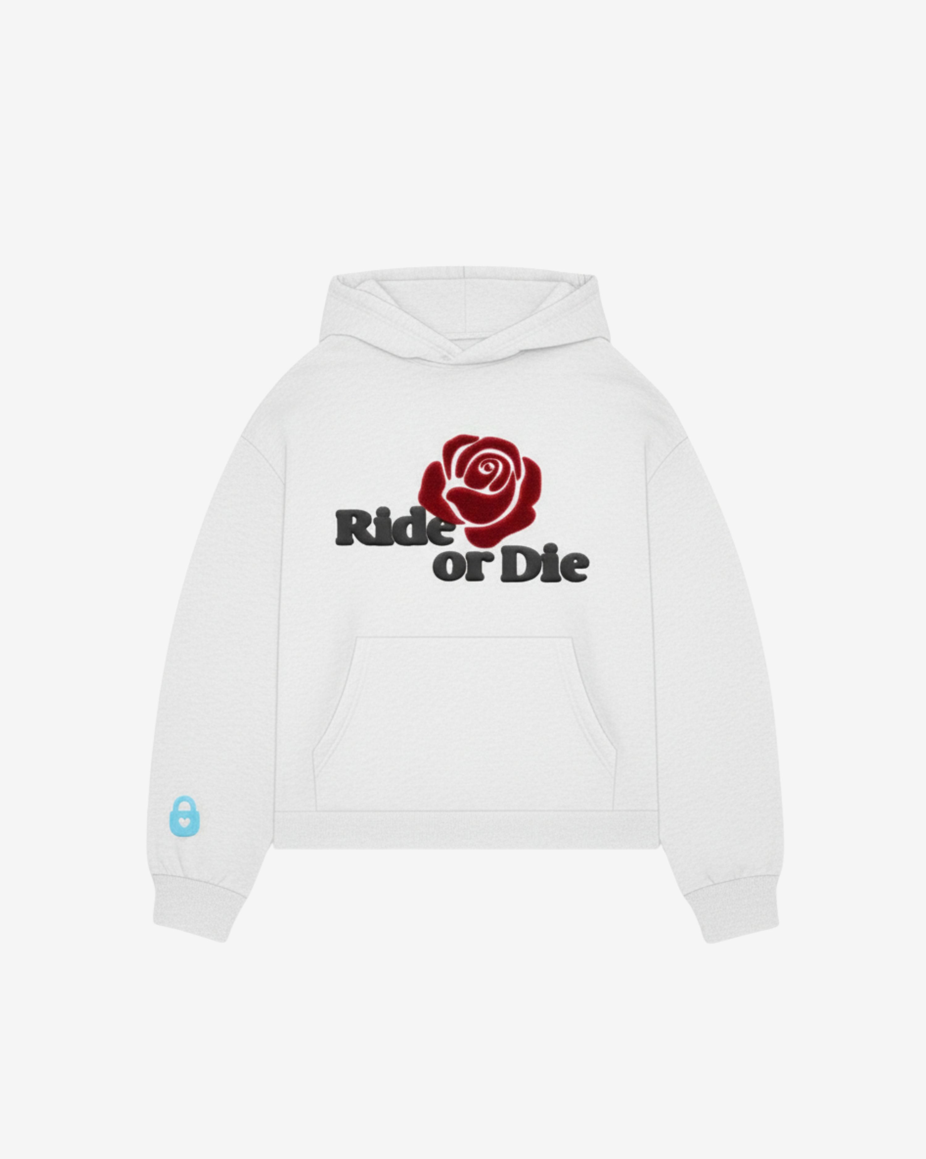 Ride or Die Oversized Hoodie | White Marle
