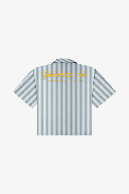 FORMAL COLLARED SHIRT | Navy Stripe