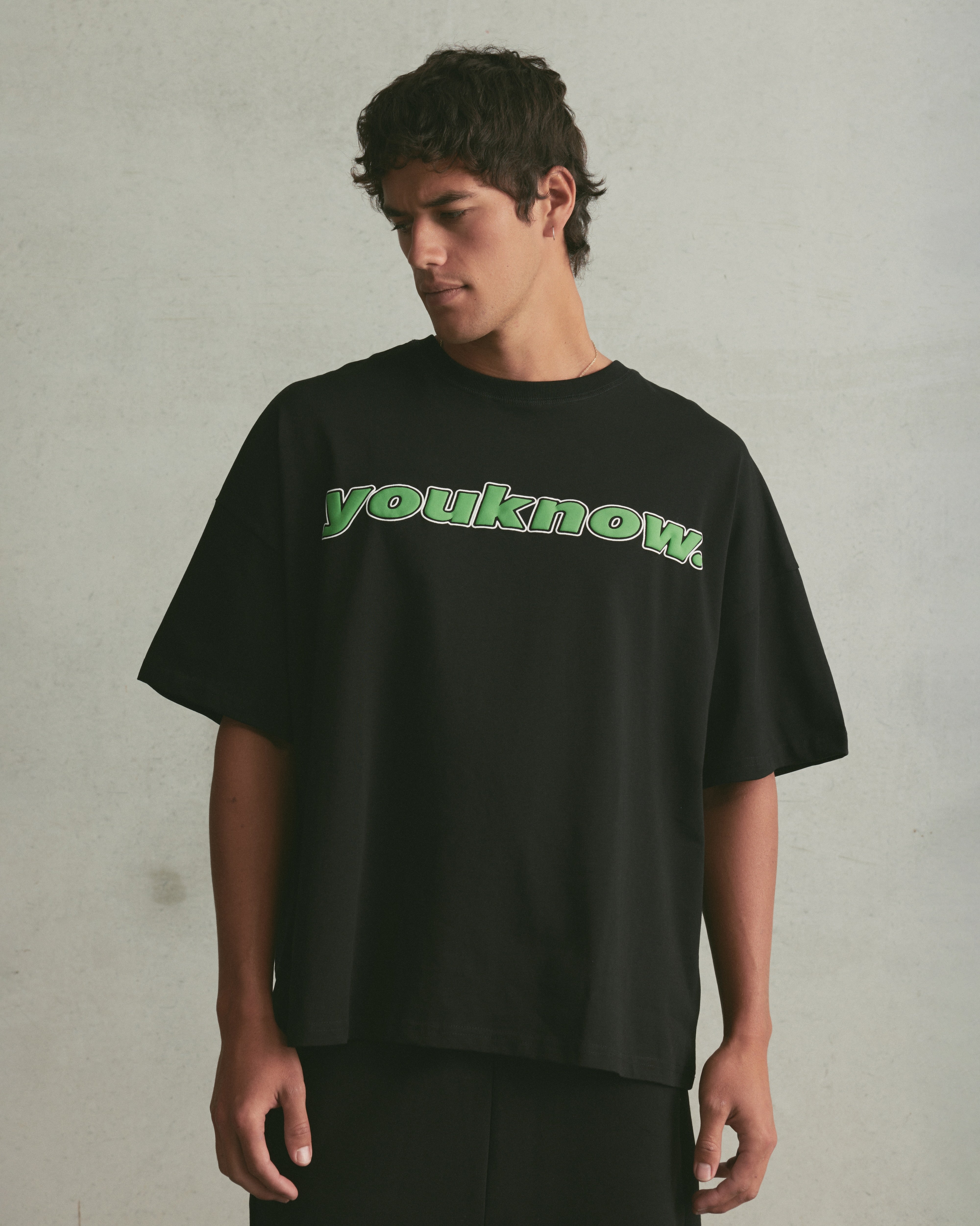 Puff Print Box Tee | Black